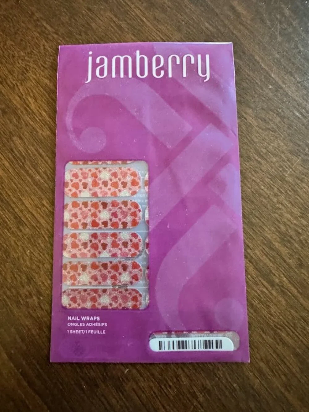 Jamberry Heart Attack Full Sheet Nail Wrap-New